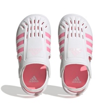 adidas Sandały Water Sandal (rzep, zamknięty obszar palców) biały/różowy buty kąpielowe dziecięce